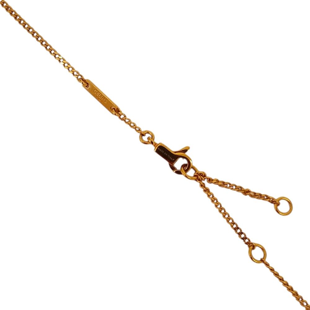 Celine Separable Short Chain Necklace Gold Color Pre Owned — view 3