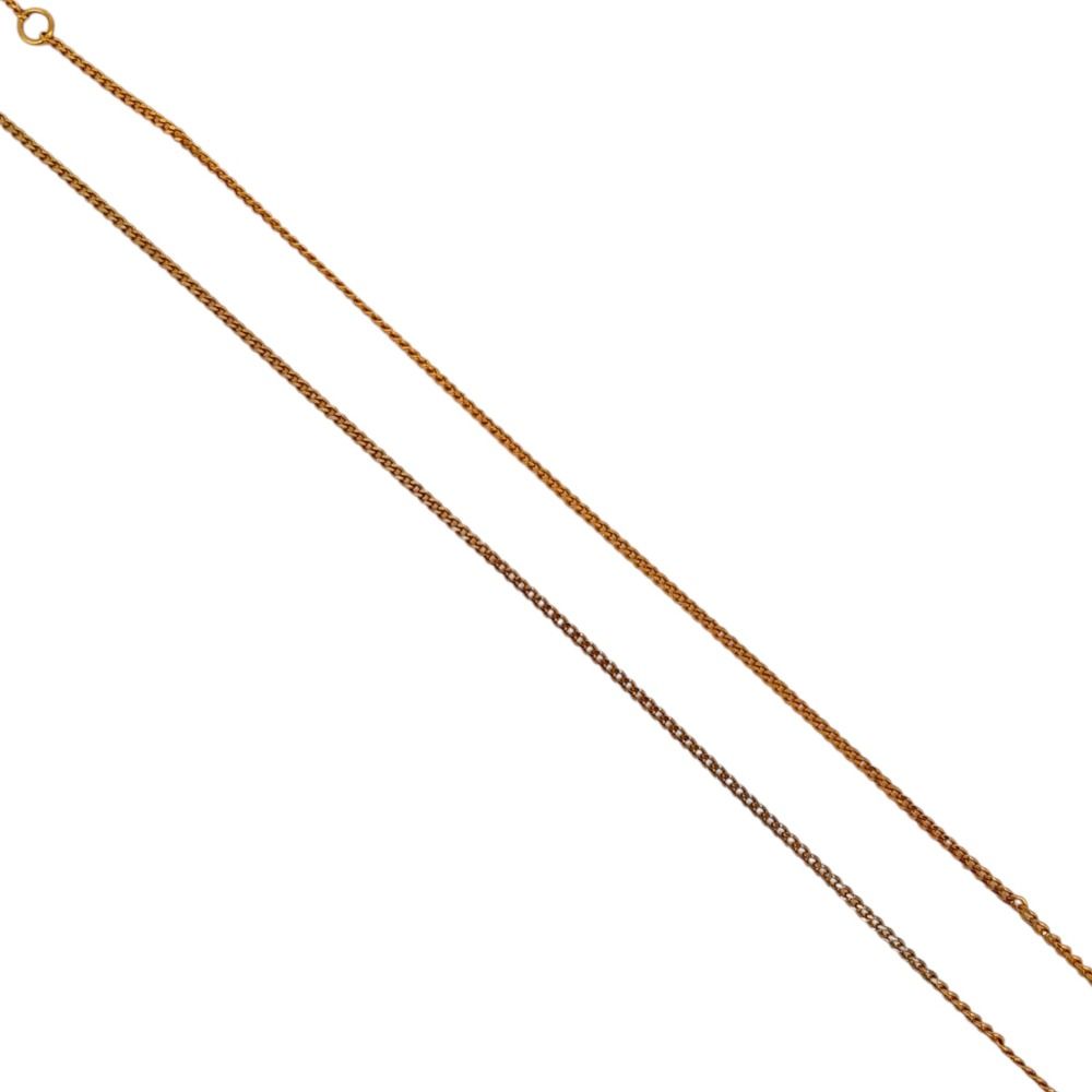 Celine Separable Short Chain Necklace Gold Color Pre Owned — view 8