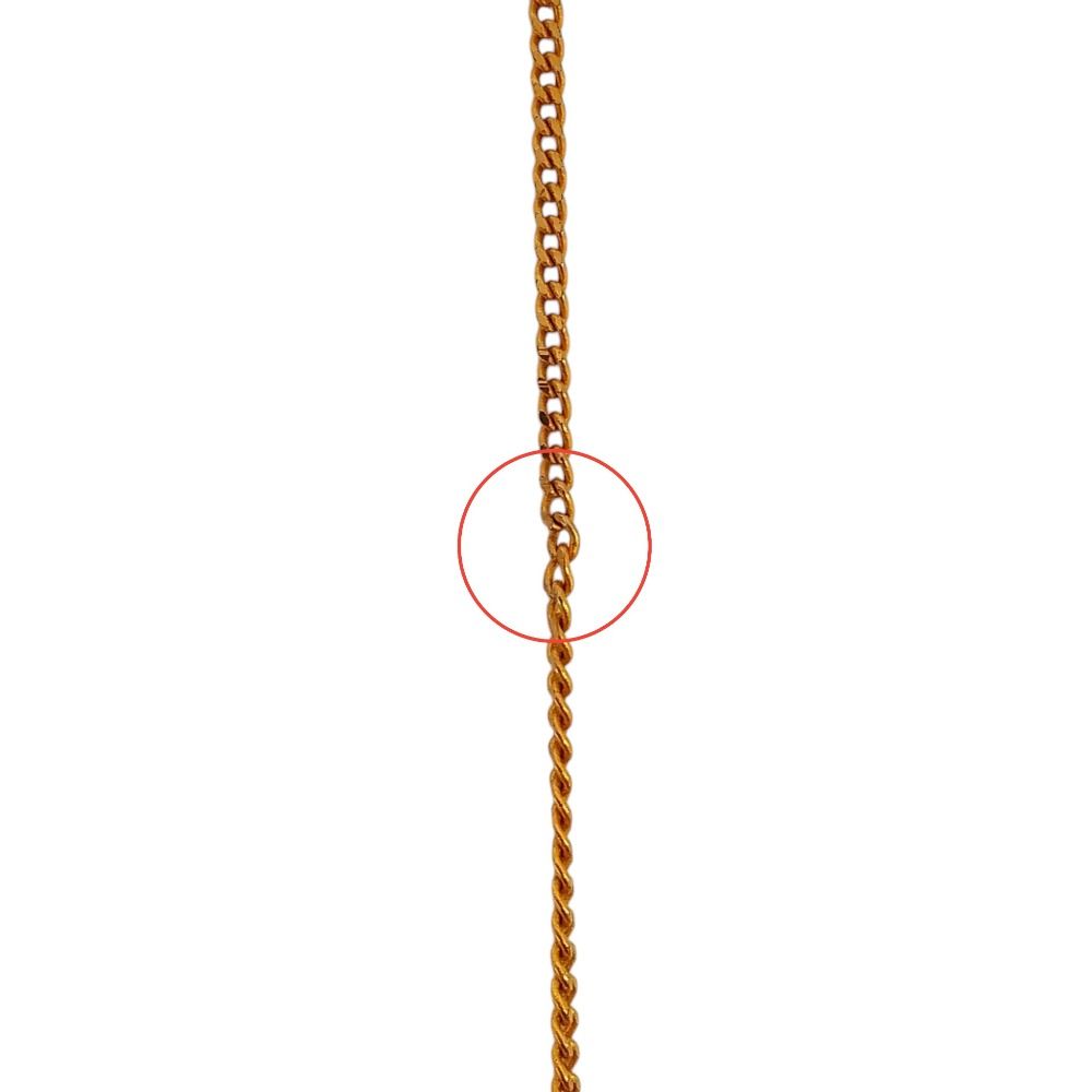 Celine Separable Short Chain Necklace Gold Color Pre Owned — view 7
