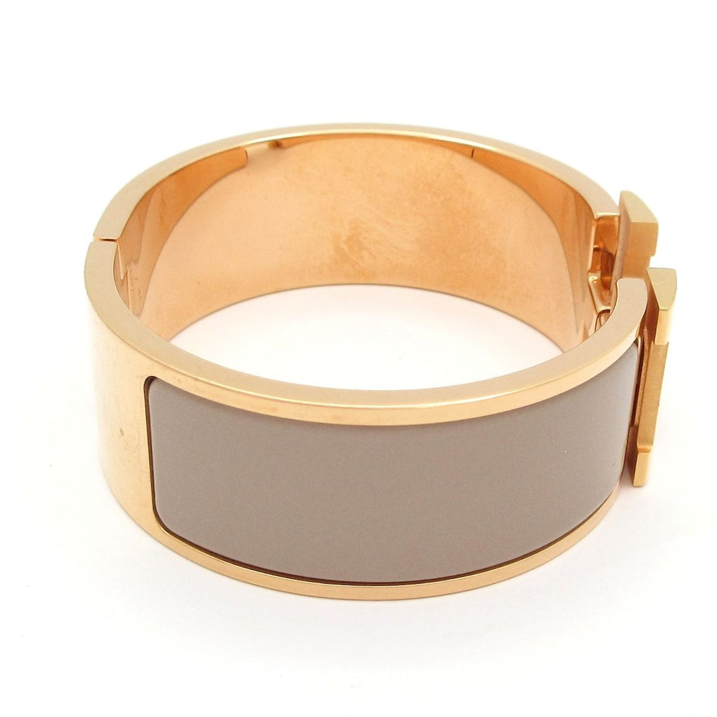 Hermes Bangle Clic Clac Pink Gold Gray Ju Bracelet — view 2