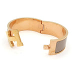 Hermes Bangle Clic Clac Pink Gold Gray Ju Bracelet — view 5