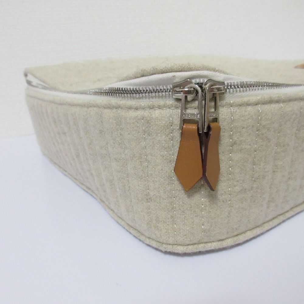 Hermes Paddock Pouch Travel Case Gray Pre Owned — view 4
