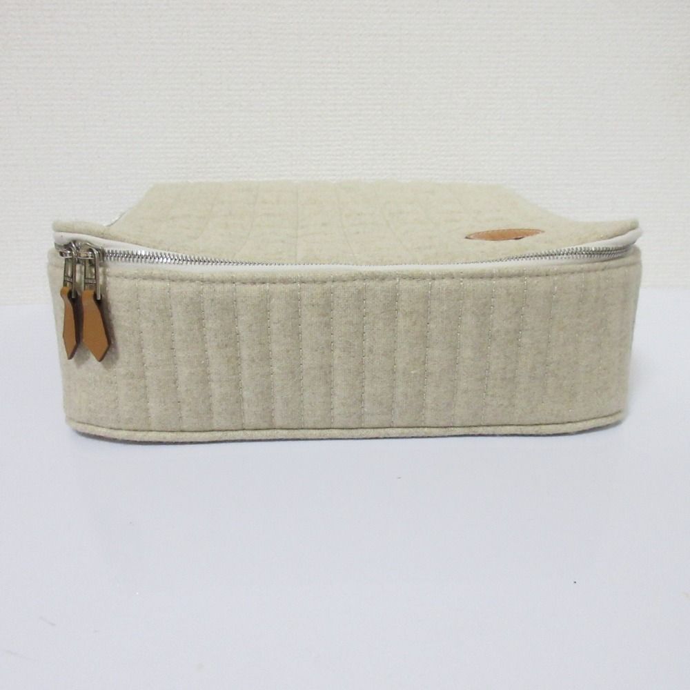 Hermes Paddock Pouch Travel Case Gray Pre Owned — view 3