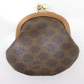 Celine High Quality Vintage Macadam Pattern Kiss Lock Wallet Compact Coin Purse