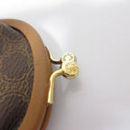 Celine High Quality Vintage Macadam Pattern Kiss Lock Wallet Compact Coin Purse — view 9