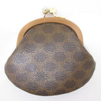 Celine High Quality Vintage Macadam Pattern Kiss Lock Wallet Compact Coin Purse — view 2