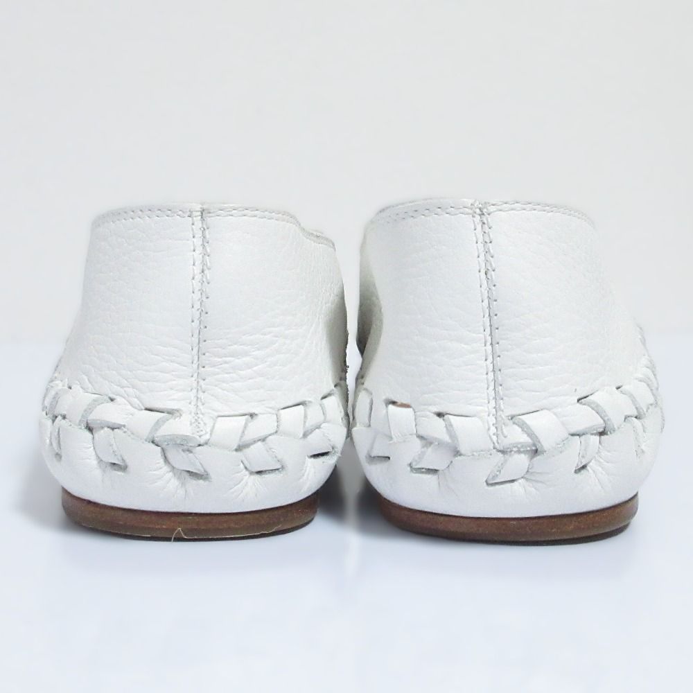 Celine Triomphe Tassel Leather Flats / Loafers 35 White — view 6