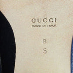 Gucci Era Horsebit Calf Hair Leather Loafers 5 Navy Pre Owned — view 8