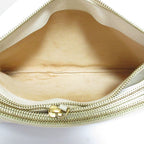 Celine Trio Leather Shoulder Bag Off White Pre Owned — view 8