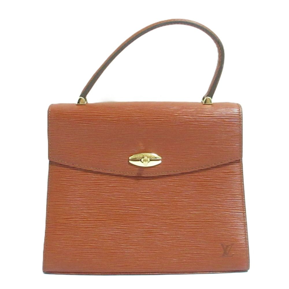 Louis Vuitton Malesherbes Epi Leather Handbag Brown Pre Owned