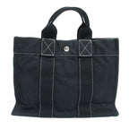 Hermes Gently Deauville PM Canvas Tote Black