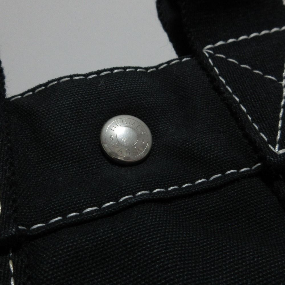 Hermes Gently Deauville PM Canvas Tote Black — view 5