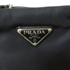 Prada Tessuto Nylon Triangle 2-Way Chain Shoulder Bag Black Pre Owned — view 9
