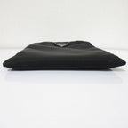 Prada Tessuto Nylon Triangle 2-Way Chain Shoulder Bag Black Pre Owned — view 3