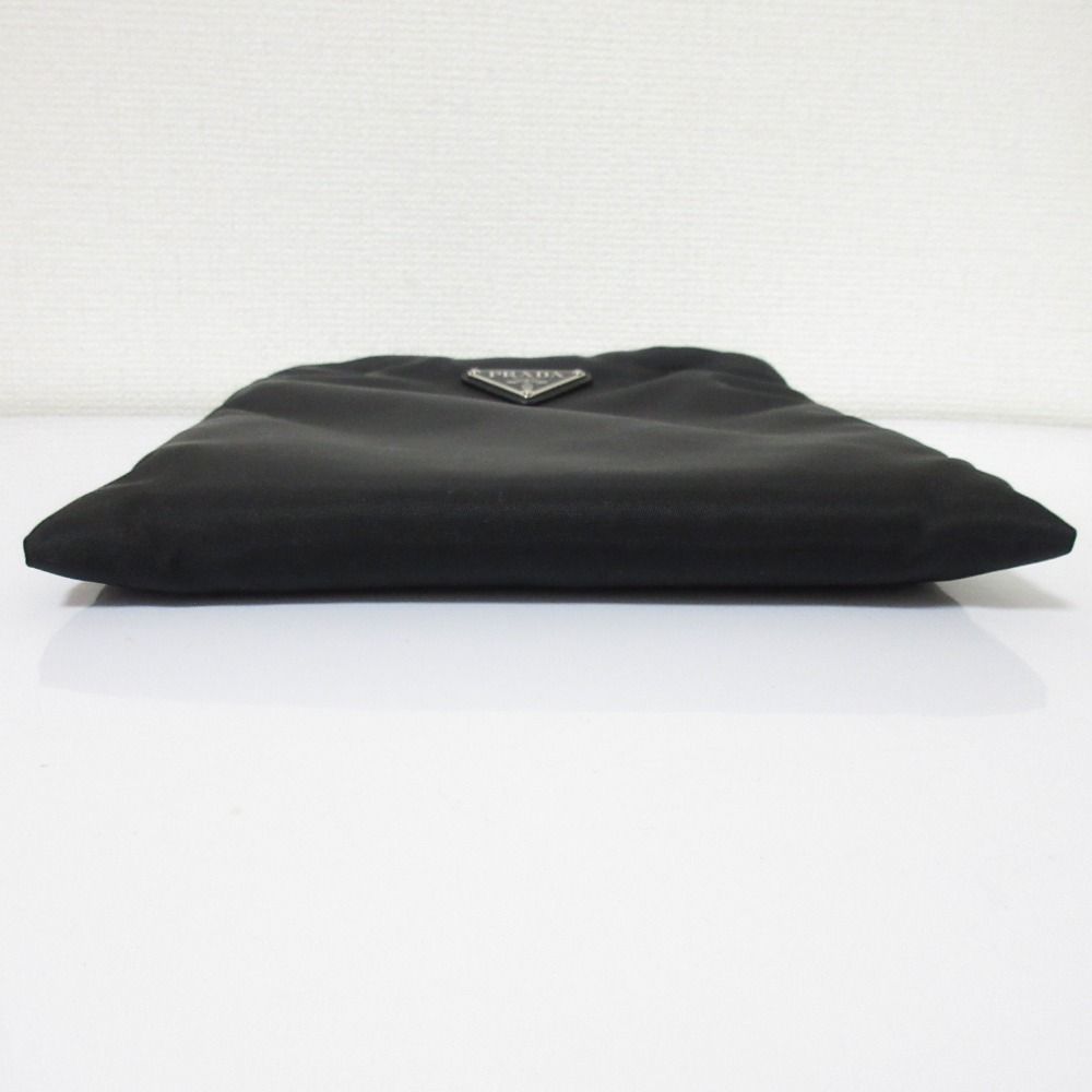 Prada Tessuto Nylon Triangle 2-Way Chain Shoulder Bag Black Pre Owned — view 3