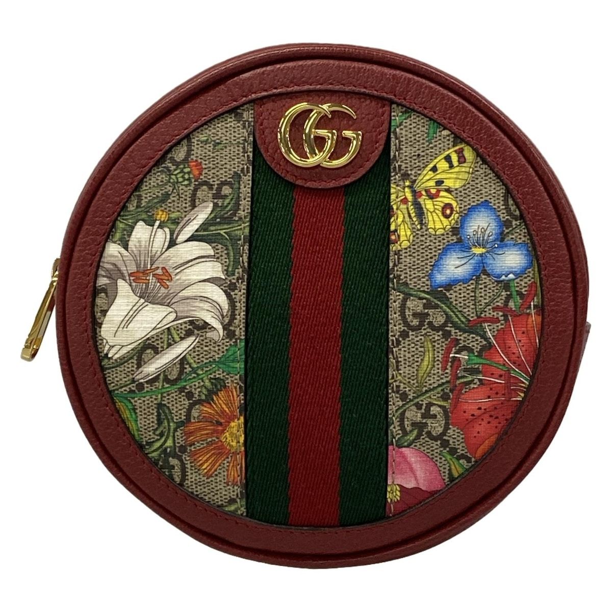 Gucci Backpack Ophidia GG Mini Tian Beige Red Multi Chain