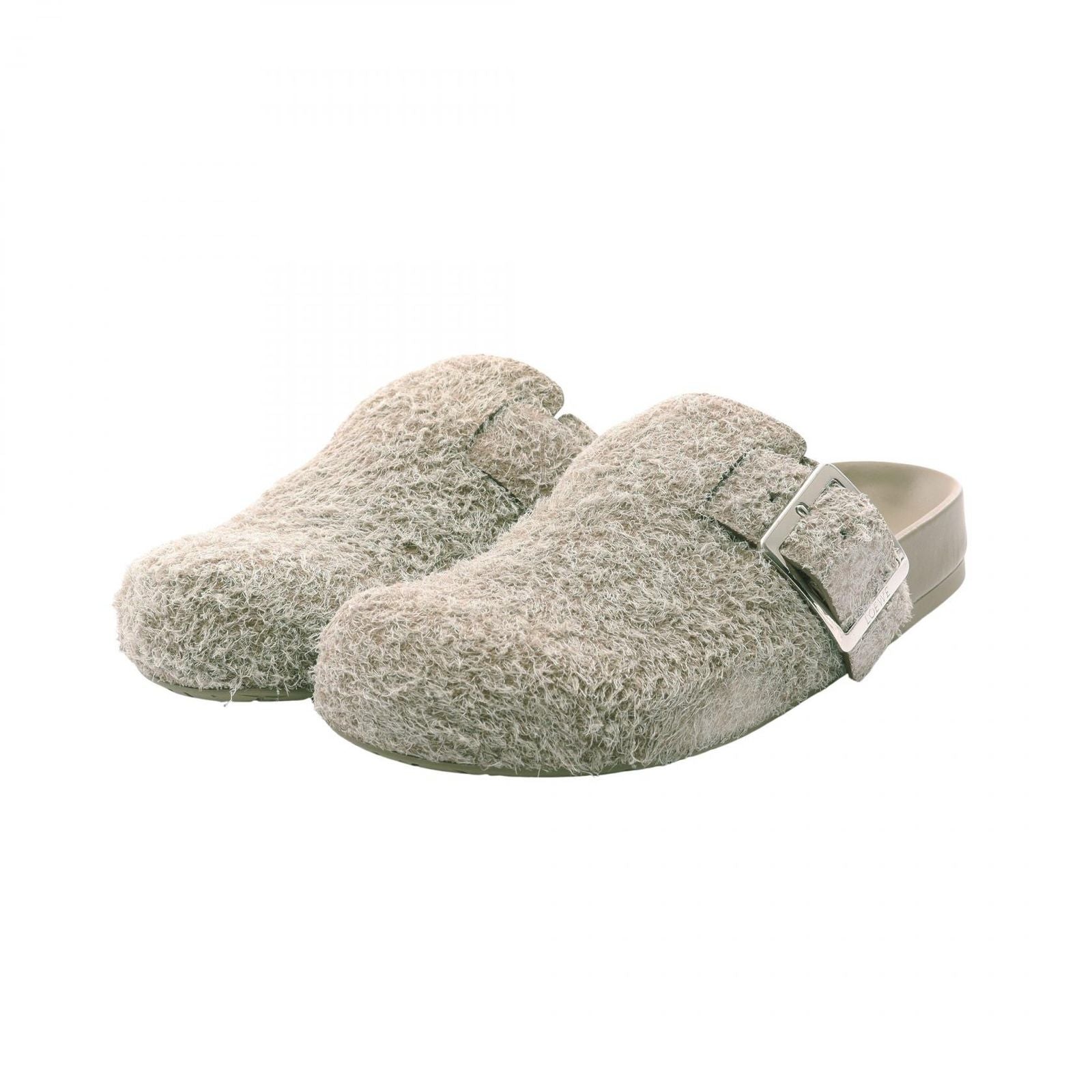 Loewe Mules Buckle Beige Sandals