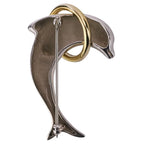 Tiffany & Co Dolphin Brooch Silver Gold Pre Owned — view 8