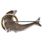 Tiffany & Co Dolphin Brooch Silver Gold Pre Owned — view 9