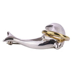 Tiffany & Co Dolphin Brooch Silver Gold Pre Owned — view 6