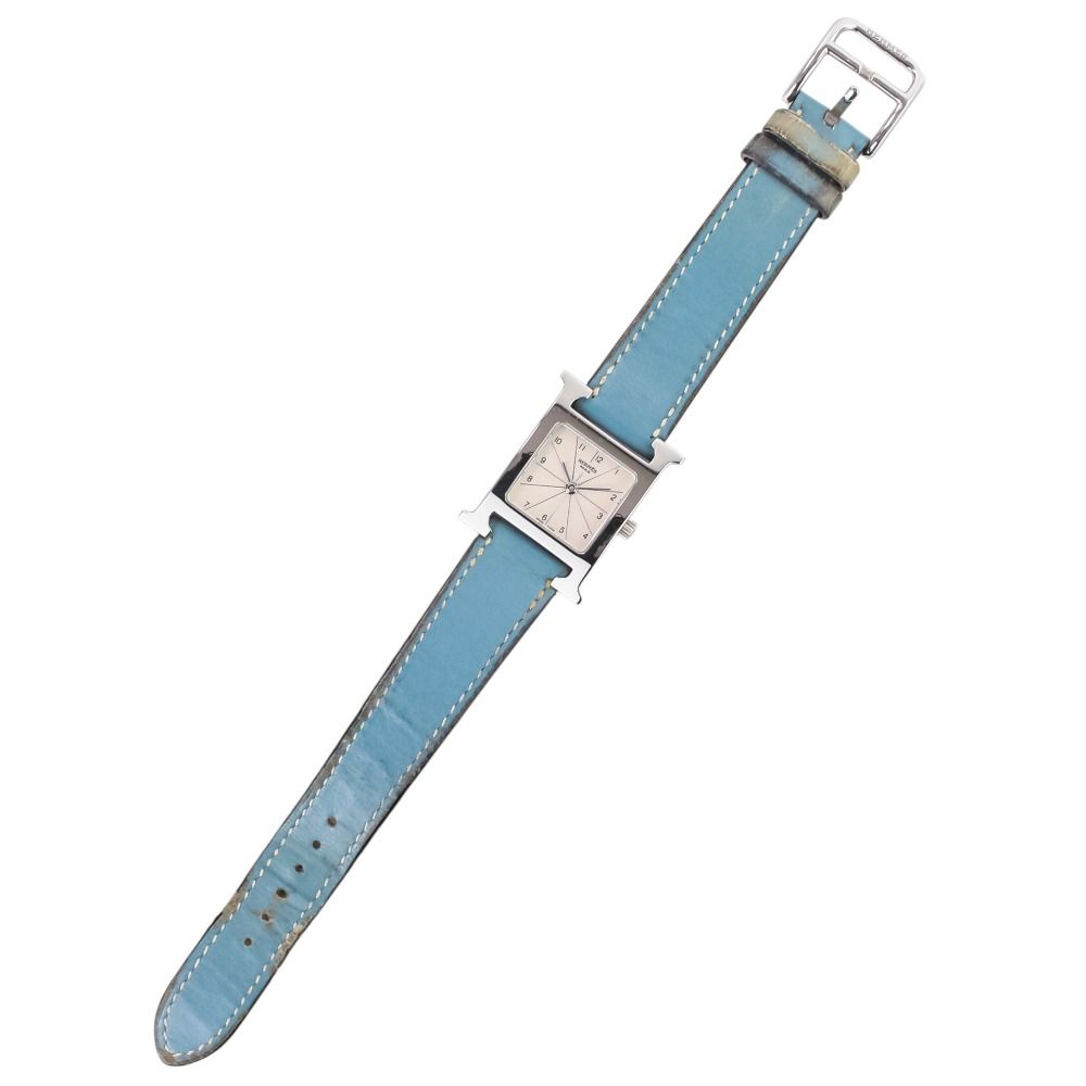 Hermes High Quality Watch White Dial Blue Silver Color Pre Owned — view 9