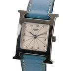Hermes High Quality Watch White Dial Blue Silver Color Pre Owned