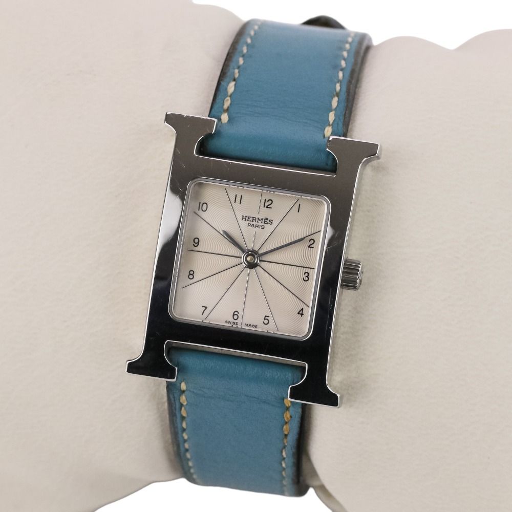 Hermes High Quality Watch White Dial Blue Silver Color Pre Owned — view 2