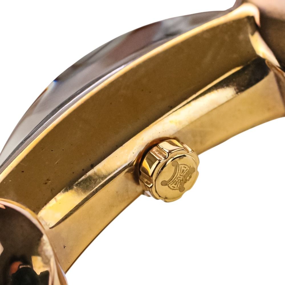 Celine Blason Triomphe Quartz Watch Pink Gold Color Pre Owned — view 4