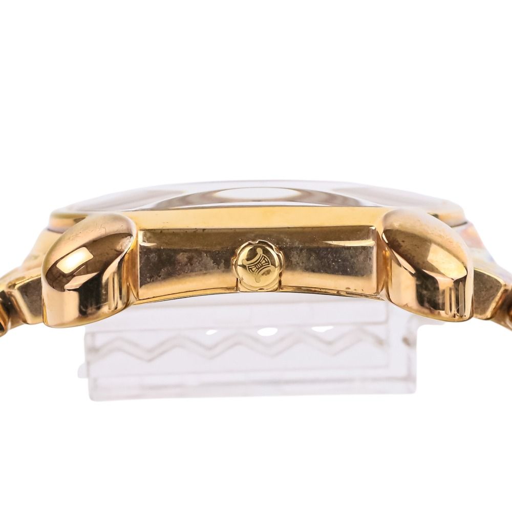 Celine Blason Triomphe Quartz Watch Pink Gold Color Pre Owned — view 5