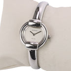 Gucci Quartz Bangle Watch Silver Dial Pre Owned — view 6