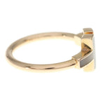 Tiffany & Co T Wire Diamond Mother of Pearl Ring Pink Gold — view 3