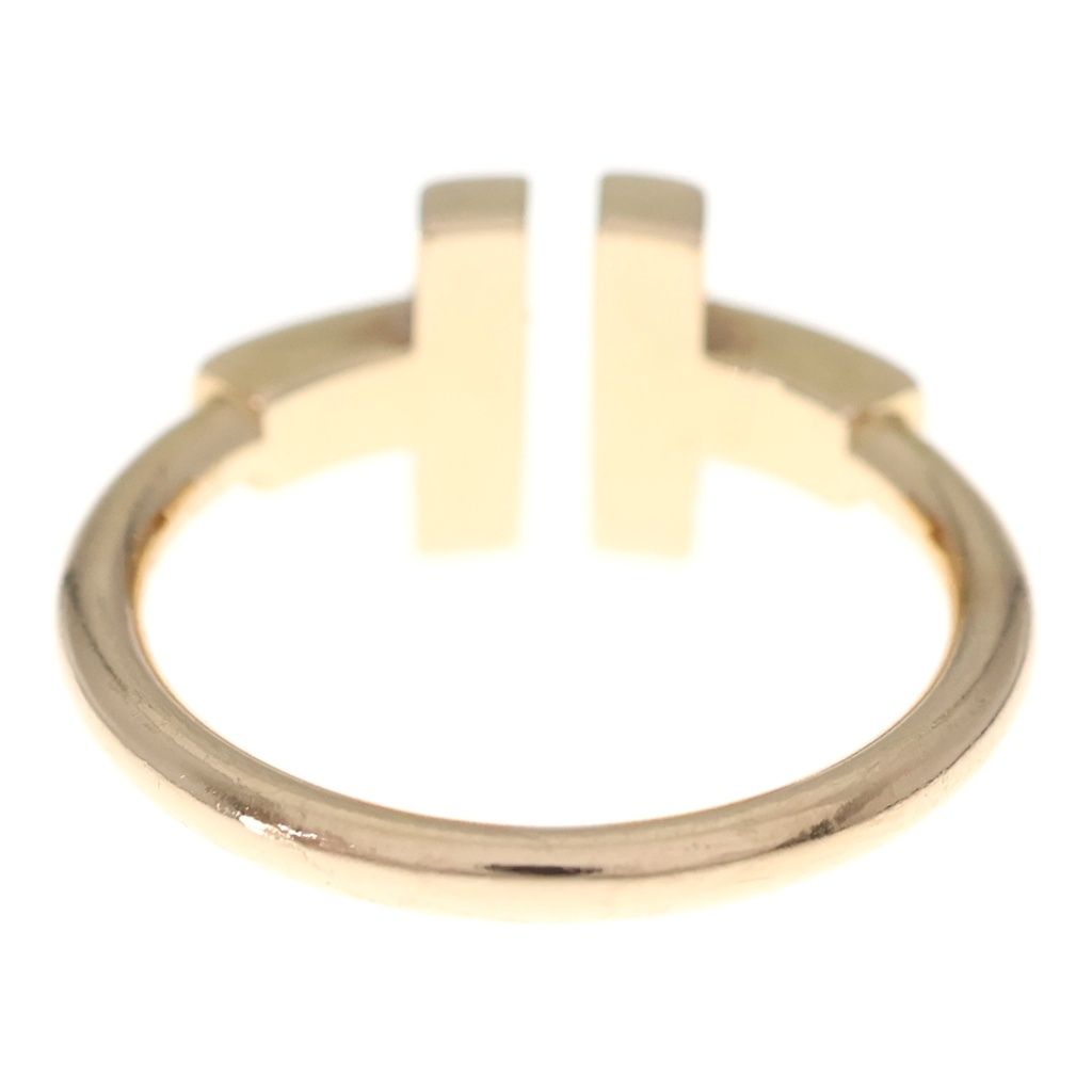 Tiffany & Co T Wire Diamond Mother of Pearl Ring Pink Gold — view 2