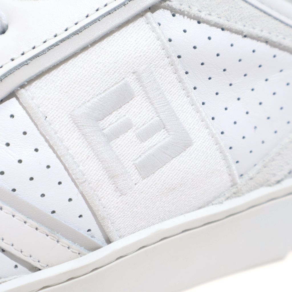 Fendi Step Suede Leather Low Cut Sneakers White — view 6