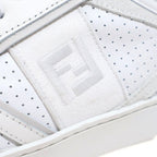 Fendi Step Suede Leather Low Cut Sneakers White — view 6
