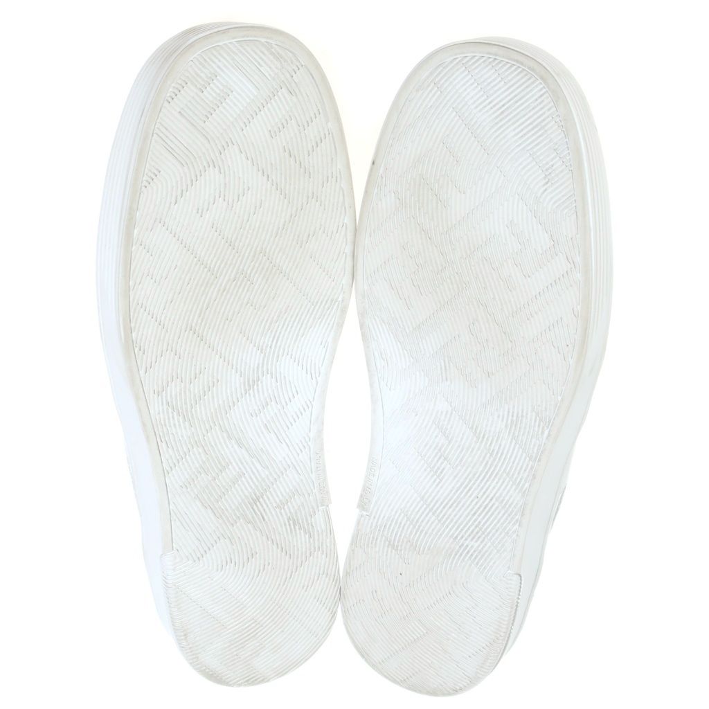 Fendi Step Suede Leather Low Cut Sneakers White — view 5