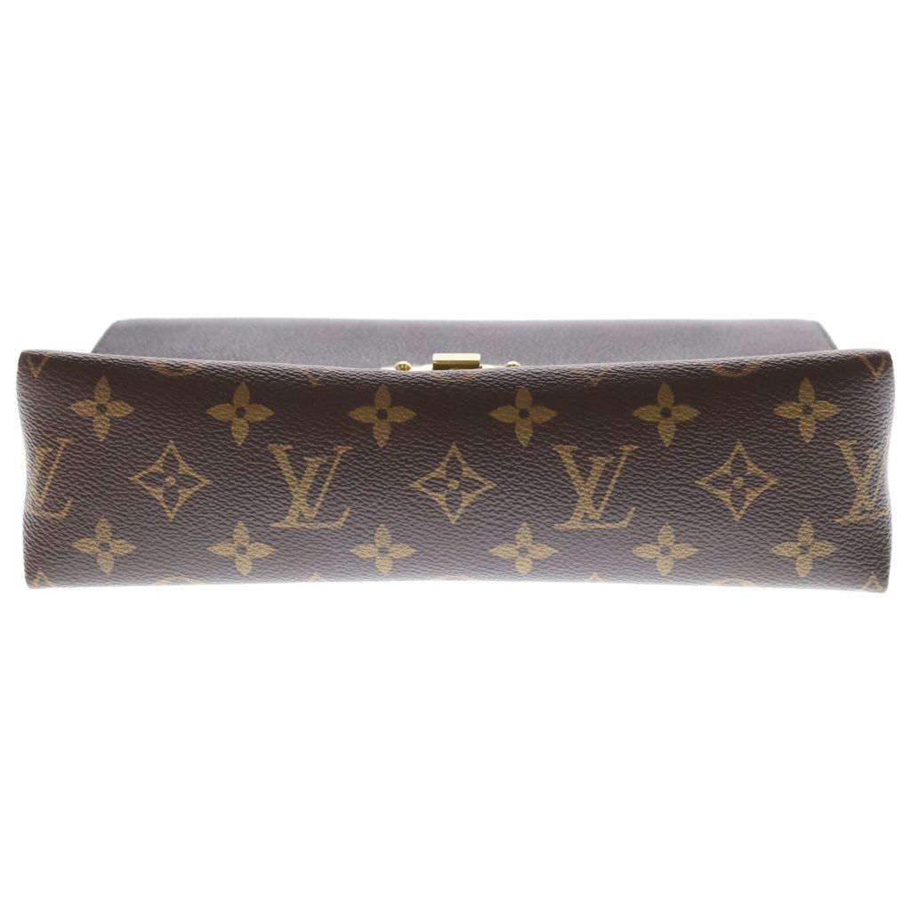 Louis Vuitton Monogram Sun Placid 2-Way Shoulder Bag Chain Black Brown — view 4