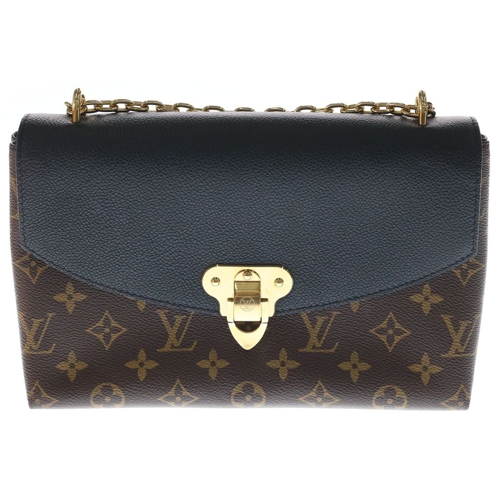 Louis Vuitton Monogram Sun Placid 2-Way Shoulder Bag Chain Black Brown