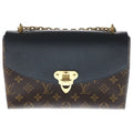 Louis Vuitton Monogram Sun Placid 2-Way Shoulder Bag Chain Black Brown