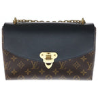 Louis Vuitton Monogram Sun Placid 2-Way Shoulder Bag Chain Black Brown