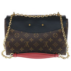 Louis Vuitton Monogram Sun Placid 2-Way Shoulder Bag Chain Black Brown — view 2