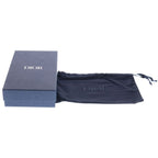 Dior Oblique Saddle Vertical Pouch Shoulder Bag Navy Leather Canvas Silver — view 6