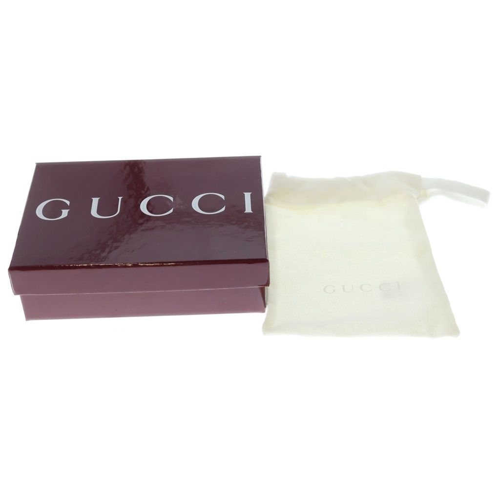 Gucci GG Emblem Compact Wallet Trifold Coin Case Beige Silver — view 6