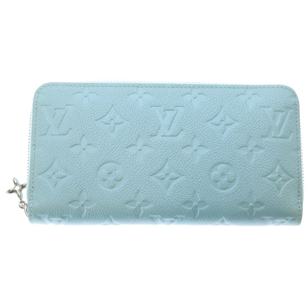 Louis Vuitton Monogram Empreinte LV Ski Zippy Wallet Azur Frost Light Blue