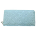Louis Vuitton Monogram Empreinte LV Ski Zippy Wallet Azur Frost Light Blue