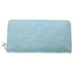 Louis Vuitton Monogram Empreinte LV Ski Zippy Wallet Azur Frost Light Blue