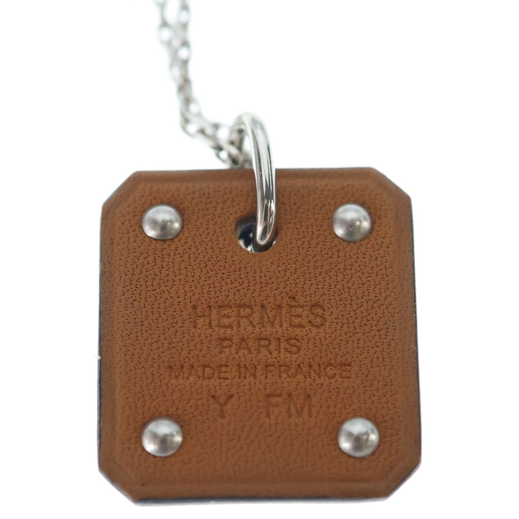 Hermes As de Coule Pendant Chain Black Silver — view 3