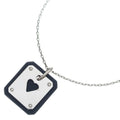 Hermes As de Coule Pendant Chain Black Silver