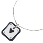 Hermes As de Coule Pendant Chain Black Silver