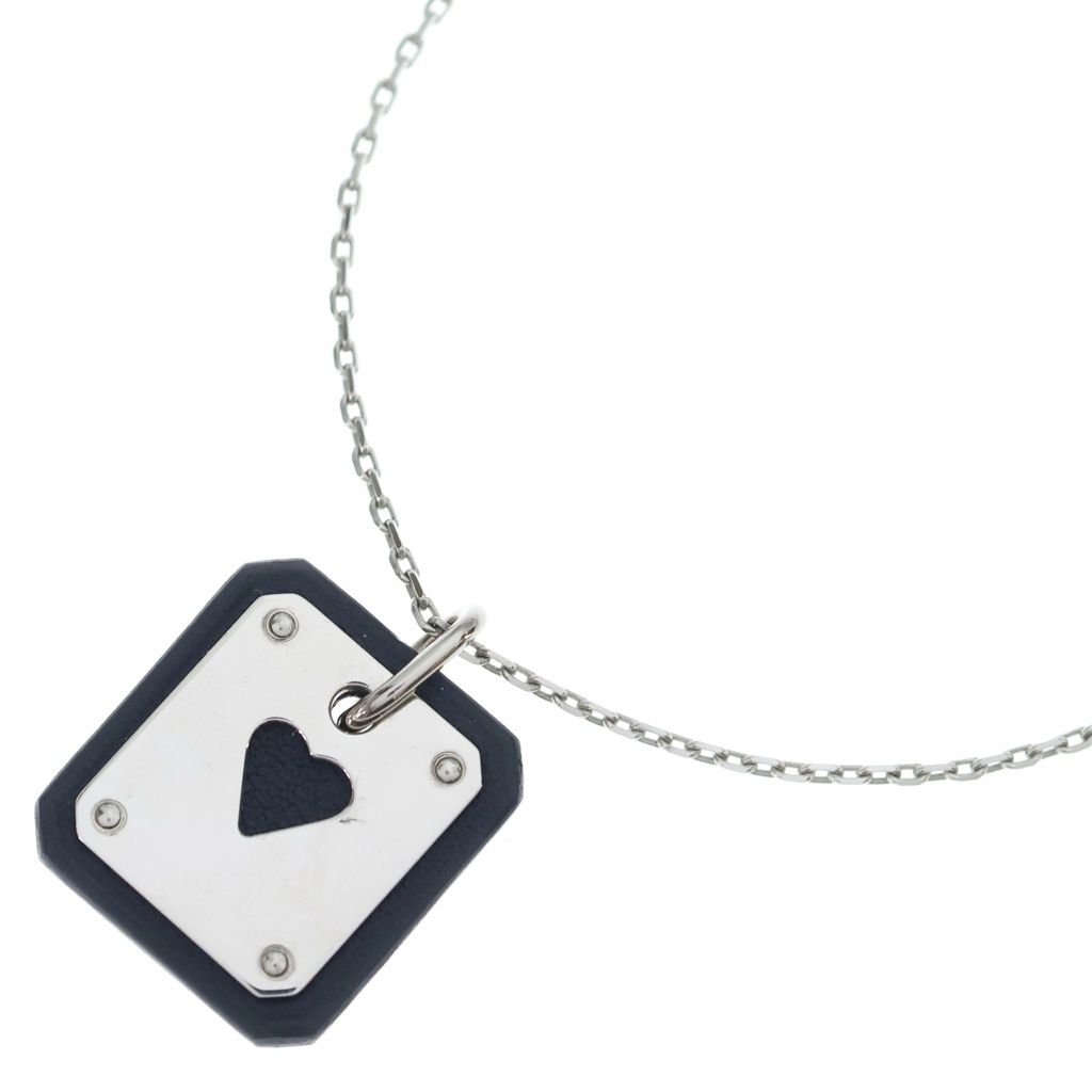 Hermes As de Coule Pendant Chain Black Silver