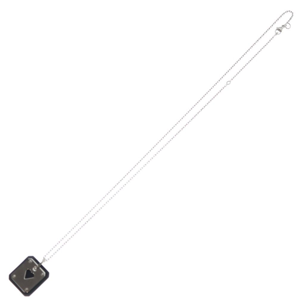 Hermes As de Coule Pendant Chain Black Silver — view 2